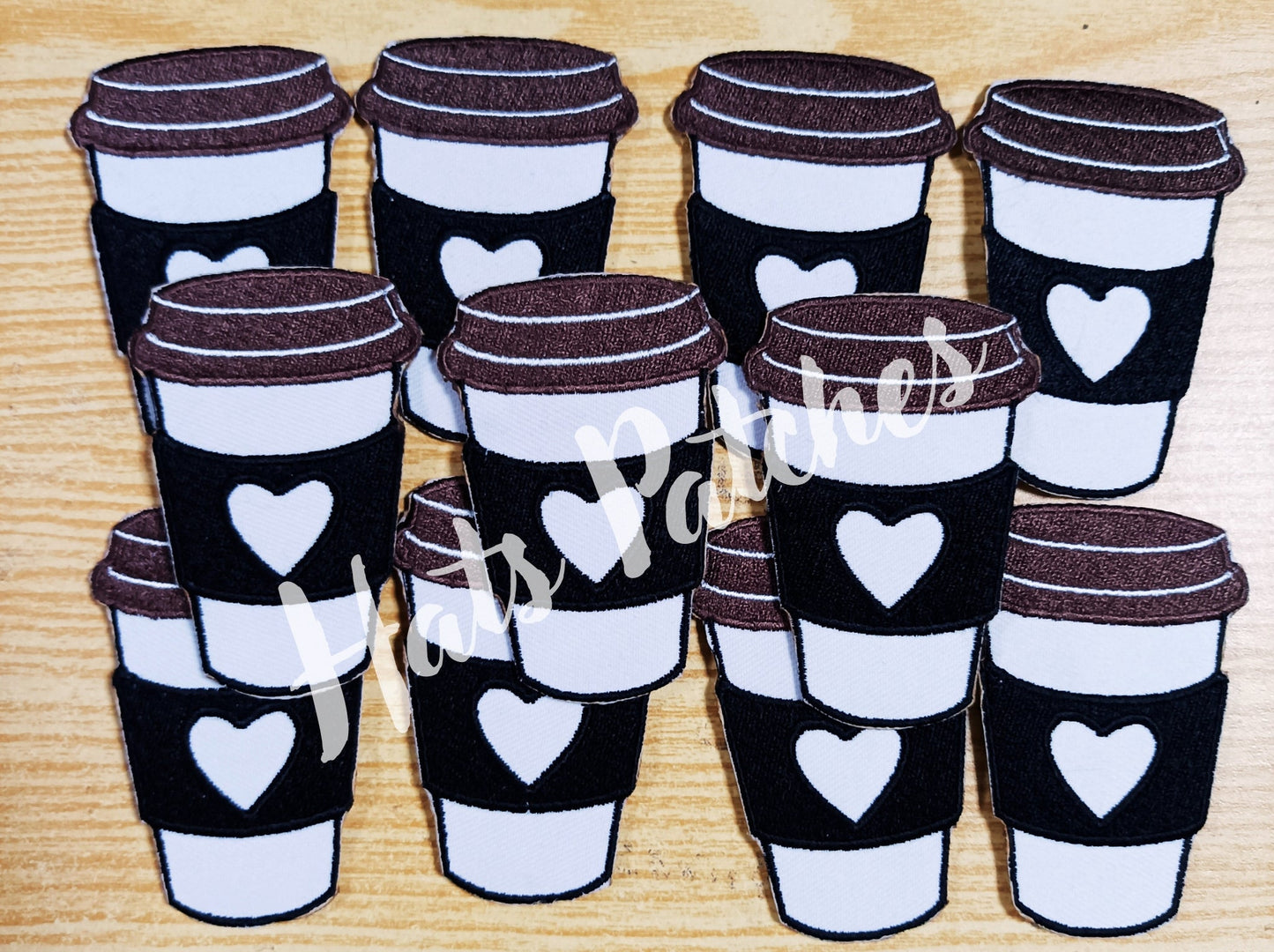 custom coffee cup patches