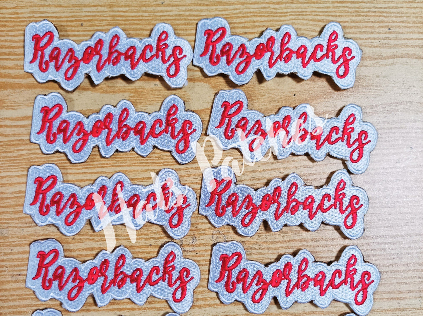 Razorbacks custom embroidery patches
