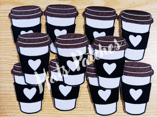 custom coffee cup patches