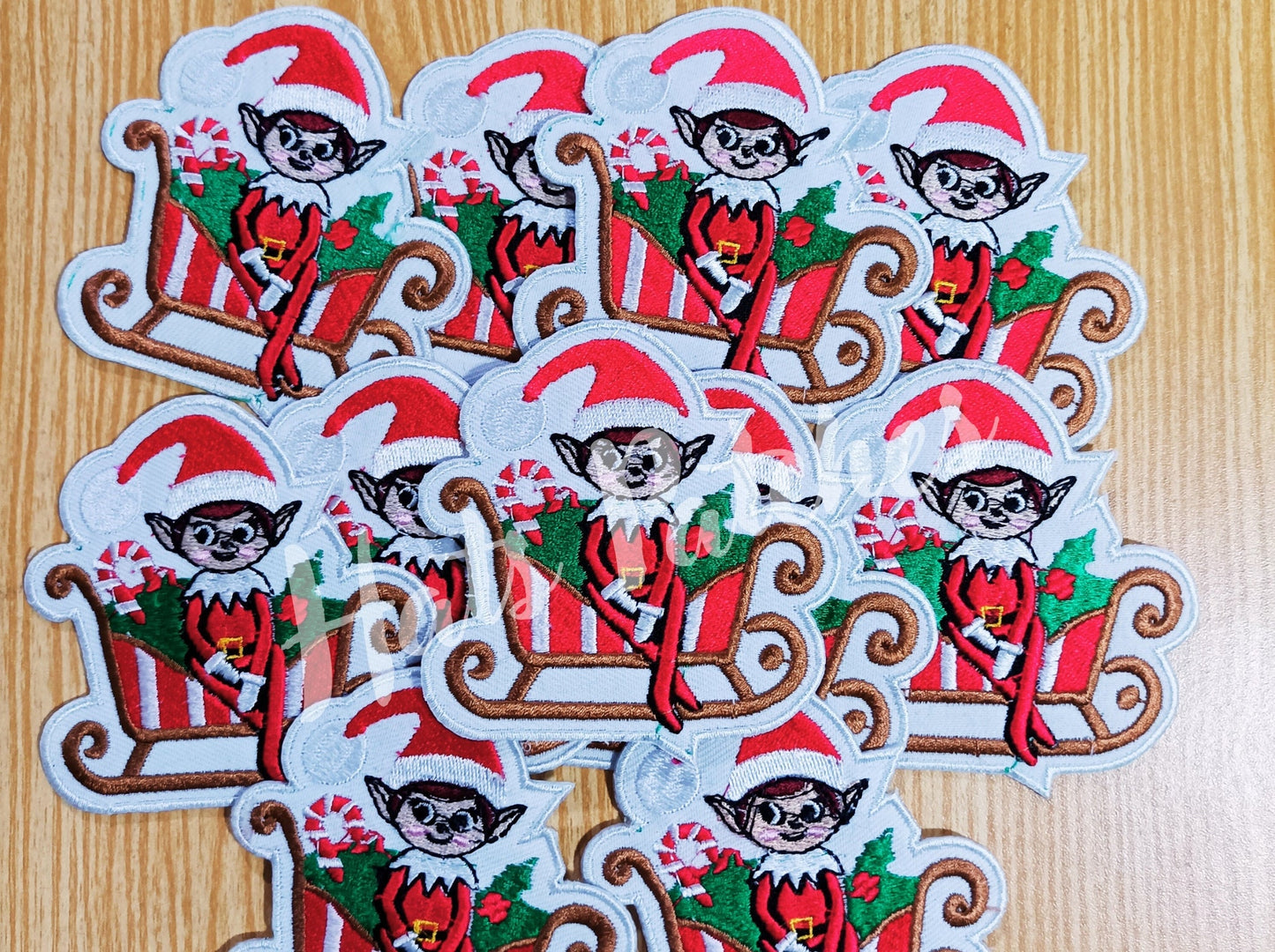 Custom Christmas elf patches